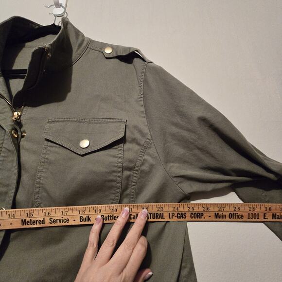 Talbots Military Utility Field Jacket Womens Plus 1X Green Coat 90s Y2K Gorpcore - Picture 11 of 13